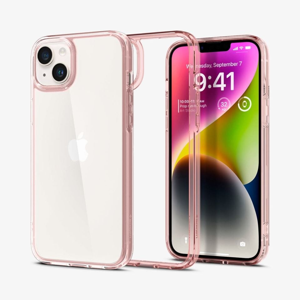 iPhone 14 / iPhone 13 Kılıf, Spigen Ultra Hybrid Rose Crystal