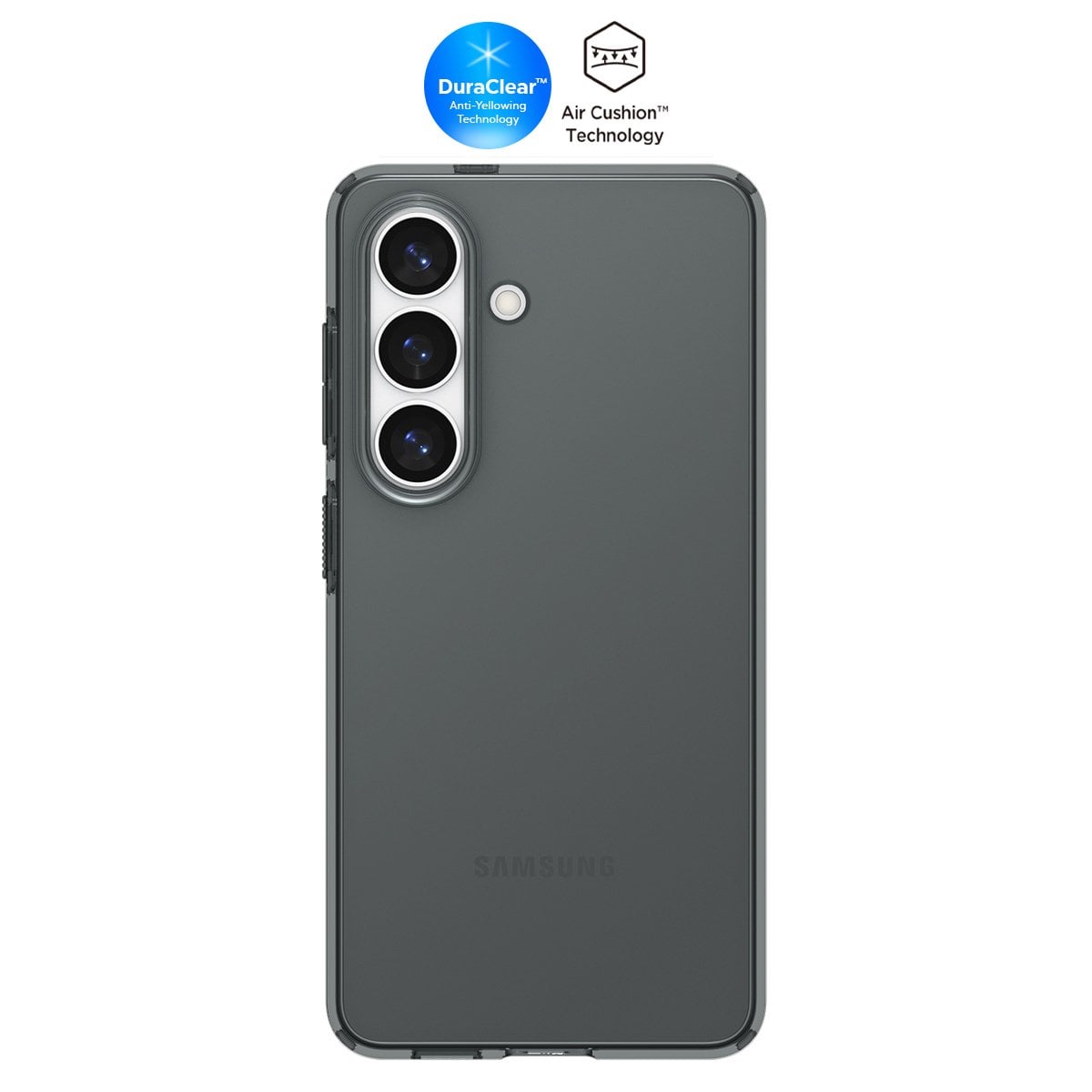 Spigen Samsung Galaxy S26 ile Uyumlu ince Kılıf Liquid Sararmaya Dayanıklı DuraClear™ Hava Kanalı Teknolojisi™ Askeri Sınıf Koruma Clear Şeffaf Kapak Space Crystal
