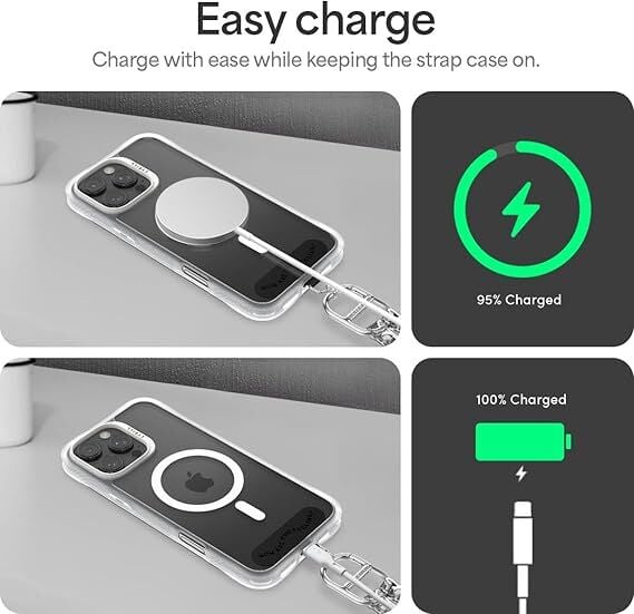 Spigen Ciel by CYRILL Cross Body Strap Set Boyun Askı ipi + Strap El Askı ipi + Tutucu Aparat (Tüm Cihazlarla Uyumlu) Crystal Clear