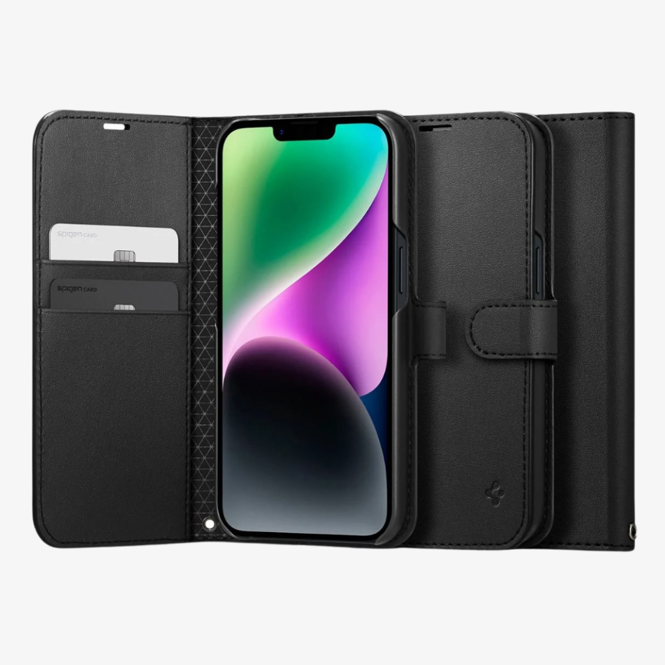iPhone 14 / iPhone 13 Kılıf, Spigen Wallet S Black