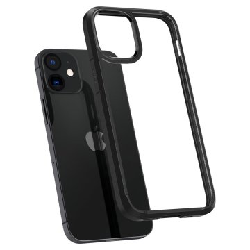 iPhone 12 / iPhone 12 Pro Kılıf, Spigen Crystal Hybrid Matte Black