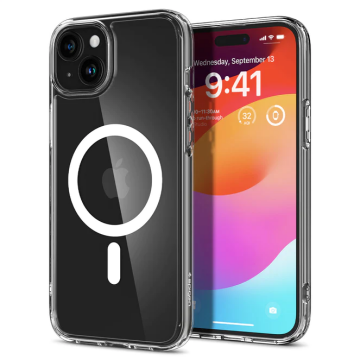 iPhone 15 Plus Kılıf, Spigen Crystal Hybrid Crystal Clear