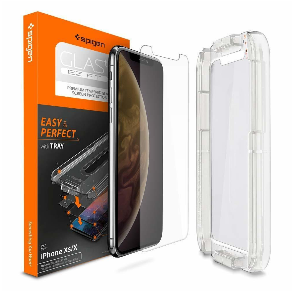 iPhone 11 Pro Max/XS Max Cam Ekran Koruyucu Kolay Kurulum, Spigen GLAS.tR EZ Fit Slim HD