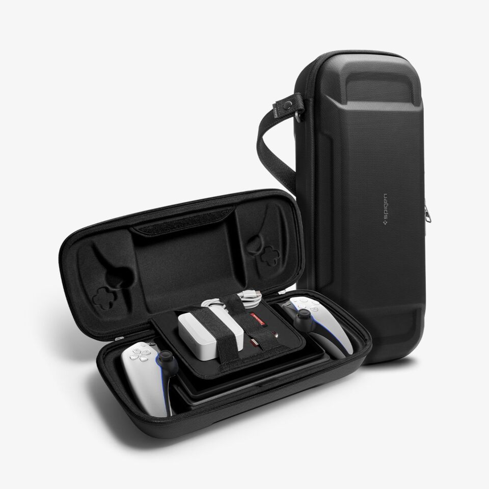 Spigen Sony Playstation Portal Taşıma Çantası Pouch Rugged Armor Pro Black