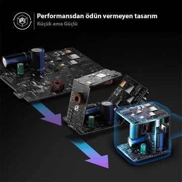 Spigen 35W GaN USB-C 2 Port Mini Güç Adaptörü - Samsung PPS Destekli Hızlı Şarj Aleti (Isı Düşürücü ve Akım Korumalı) iPhone & Android & iPad & MacBook Type-C White