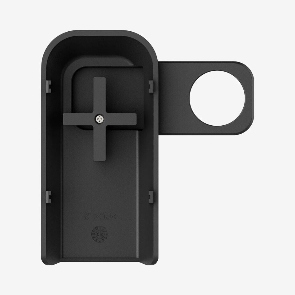 Spigen 15W 3\'ü 1 Arada Kablosuz Şarj Standı iPhone & Apple Watch & AirPods Qi2 Destekli MagSafe Özellikli MagFit OneTap Pro 3 3-in-1 Wireless Dock Gunmetal