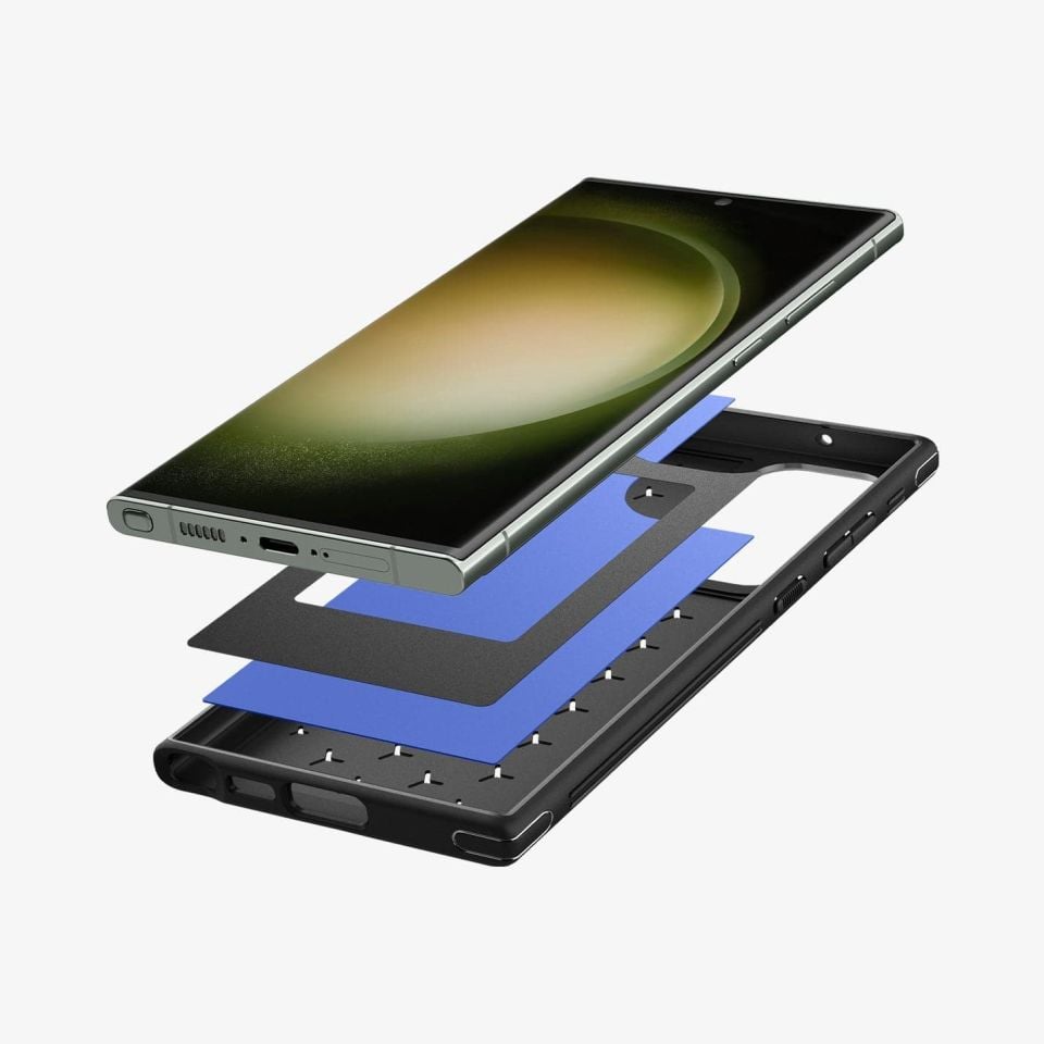 Galaxy S23 Ultra Kılıf, Spigen Cryo Armor Matte Black