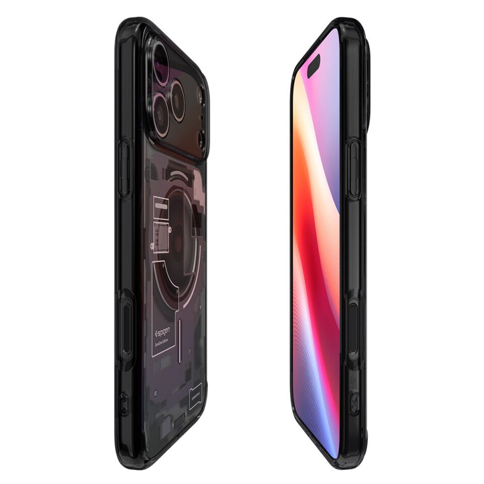 Spigen iPhone 17 Pro Max ince MagSafe Kılıf Ultra Hybrid Sararmaya Dayanıklı DuraClear™ Hava Kanalı Teknolojisi™ Askeri Sınıf Koruma MagFit Zero One Tasarım Kapak