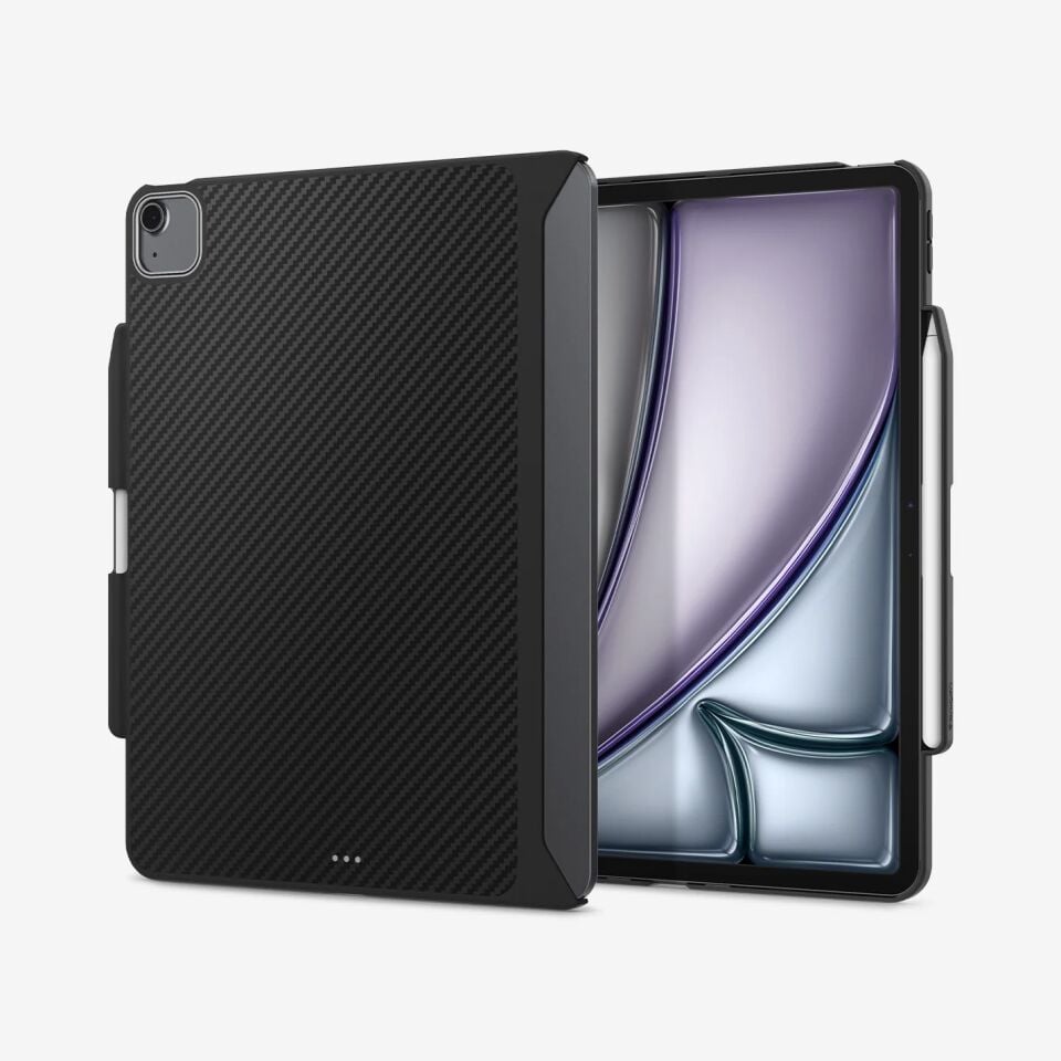 Spigen iPad Air 11'' M3 (2025) / M2 (2024) / Air 10.9'' (2022 / 2020) Kılıf Enzo Aramid OneTap Metal Ring MagFit Black