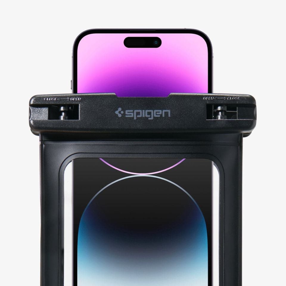 Spigen Aqua Shield WaterProof Universal (Tüm Cihazlarla Uyumlu) IPX8 Sertifikalı Su Geçirmez Kılıf Black
