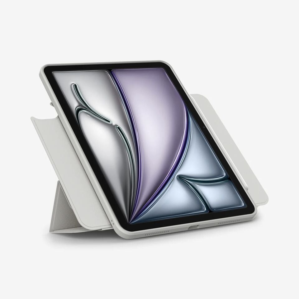 Spigen iPad Air 13'' M3 (2025) / M2 (2024) Kılıf Air Skin Pro OneTap Metal Ring MagFit Gray