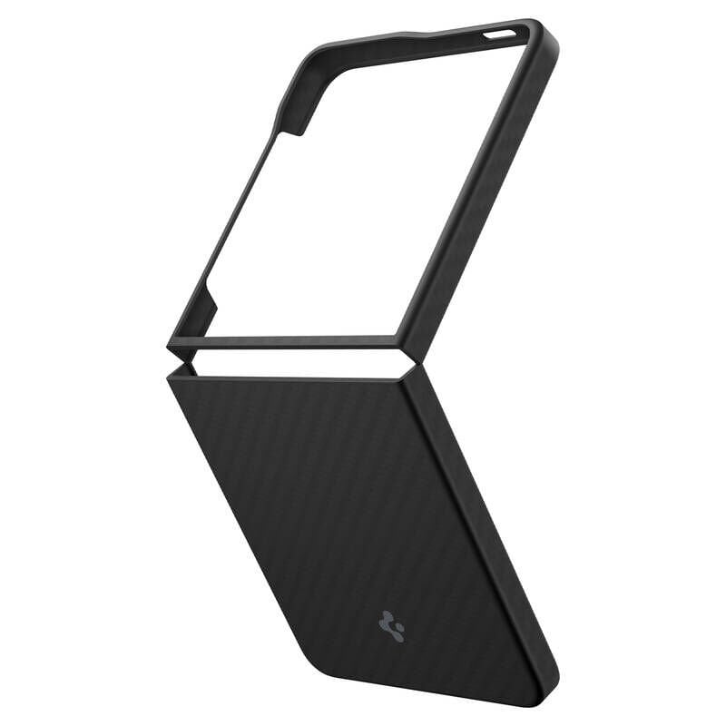 Spigen Galaxy Z Flip 7 ince Kılıf Air Skin Aramid Hava Kanalı Teknolojisi™ Askeri Sınıf Koruma Black Dokulu Yüzey Kapak Black