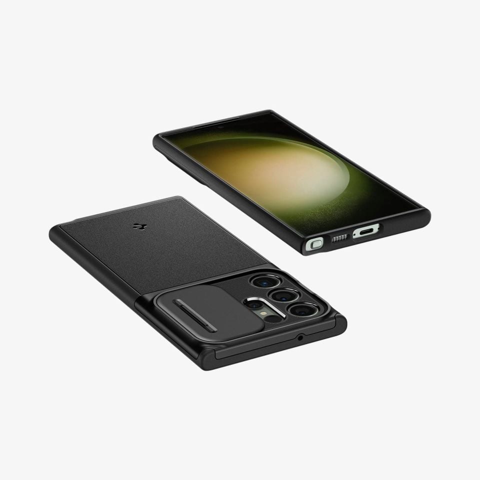 Galaxy S23 Ultra Kılıf, Spigen Optik Armor Black