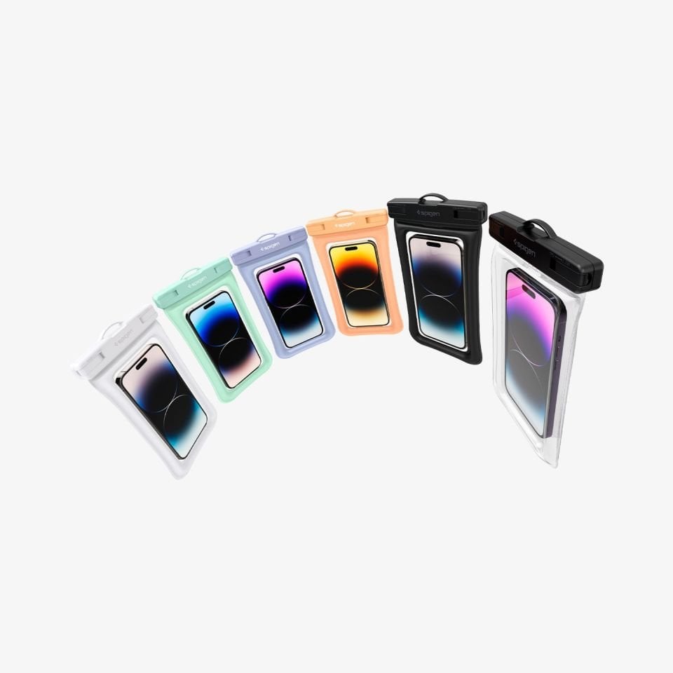 Spigen Aqua Shield Floating WaterProof Universal (Tüm Cihazlarla Uyumlu) IPX8 Sertifikalı Su Geçirmez Yüzer Kılıf Black