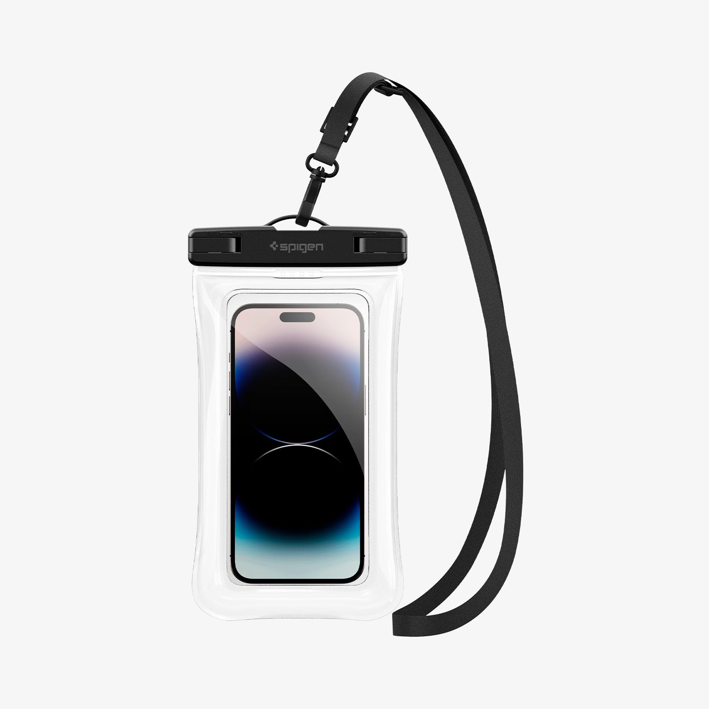 Spigen Aqua Shield Floating WaterProof Universal (Tüm Cihazlarla Uyumlu) IPX8 Sertifikalı Su Geçirmez Yüzer Kılıf Crystal Clear
