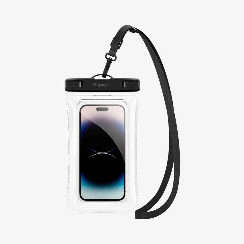 Spigen Aqua Shield Floating WaterProof Universal (Tüm Cihazlarla Uyumlu) IPX8 Sertifikalı Su Geçirmez Yüzer Kılıf Crystal Clear