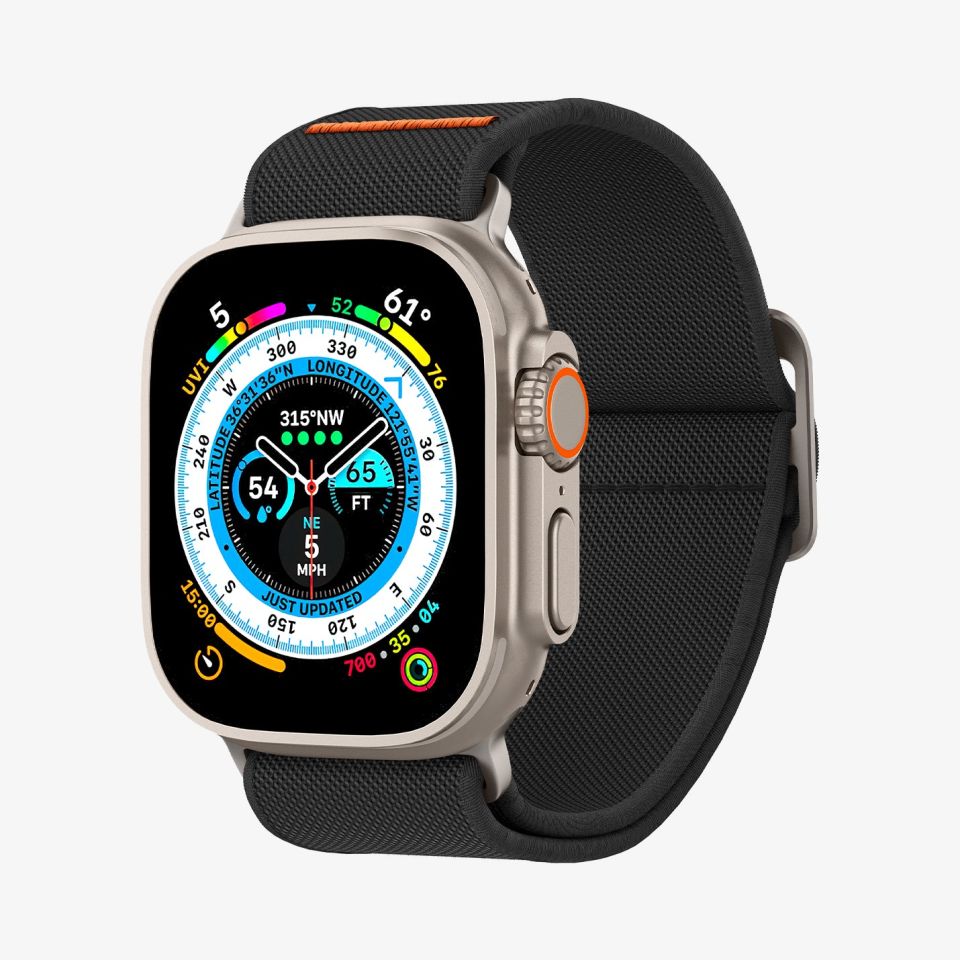 Spigen Apple Watch 49mm Ultra 3/2/1 - 46mm Seri 11/10 - 45mm Seri 9/8/7 - 44mm Seri SE2/SE/6/5/4 ile uyumlu Kordon Kayış Band Lite Fit Ultra