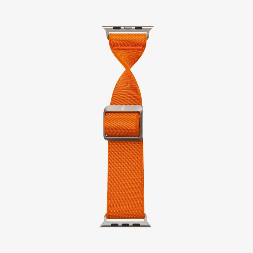 Spigen Apple Watch 49mm Ultra 3/2/1 - 46mm Seri 11/10 - 45mm Seri 9/8/7 - 44mm Seri SE2/SE/6/5/4 ile uyumlu Kordon Kayış Band Lite Fit Ultra Orange