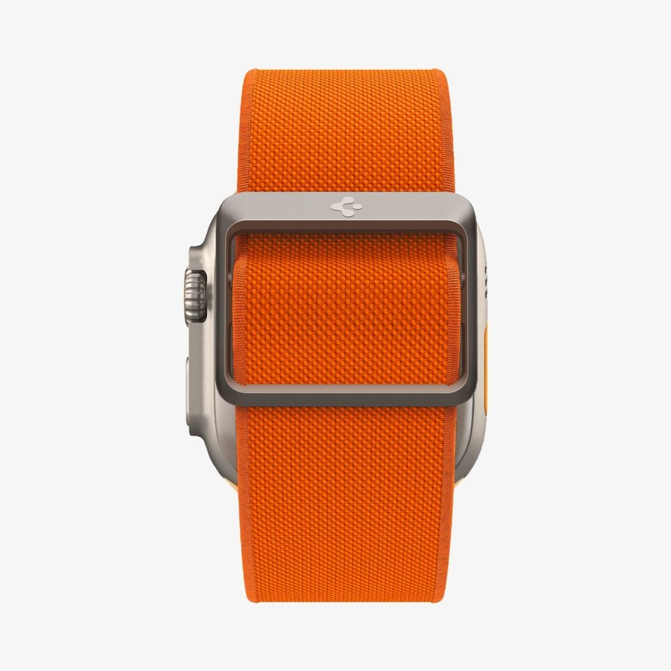Spigen Apple Watch 49mm Ultra 3/2/1 - 46mm Seri 11/10 - 45mm Seri 9/8/7 - 44mm Seri SE2/SE/6/5/4 ile uyumlu Kordon Kayış Band Lite Fit Ultra Orange