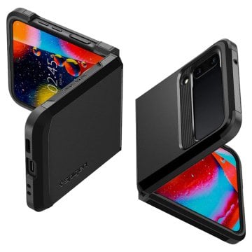 Galaxy Z Flip 4 Kılıf, Spigen Tough Armor Black