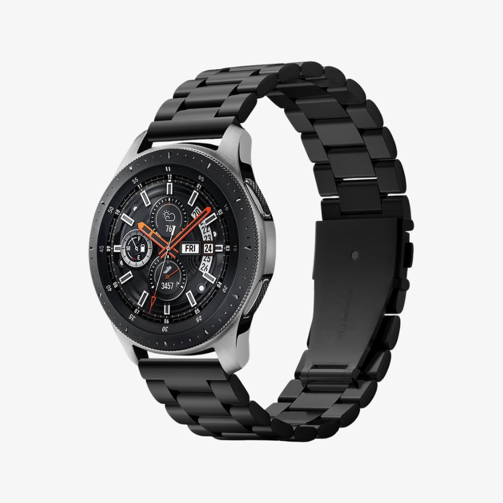 Galaxy Watch Serisi (40mm / 41mm / 42mm / 44mm / 45mm / 46mm) Kayış Kordon, Spigen Band Modern Fit (22mm) Black