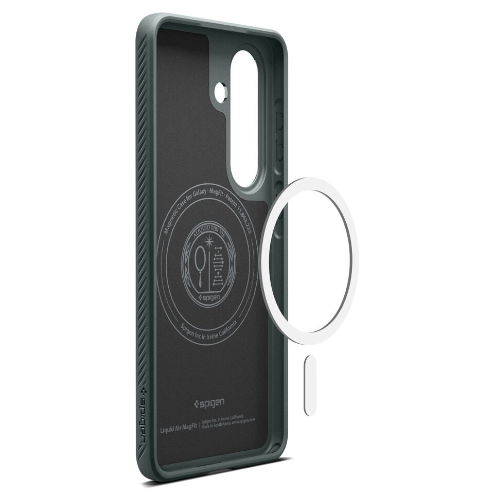Spigen Samsung Galaxy S26 Plus ile Uyumlu ince Kılıf Liquid Air MagFit Sararmaya Dayanıklı DuraClear™ Hava Kanalı Teknolojisi™ Askeri Sınıf Koruma Şeffaf Kapak Abyss Green