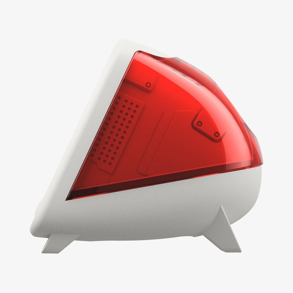 Spigen Apple Watch ile uyumlu Saat Standı Classic C1 Dayanıklı Silikon Malzeme Bondi Blue iMac Tasarım Stand Ruby