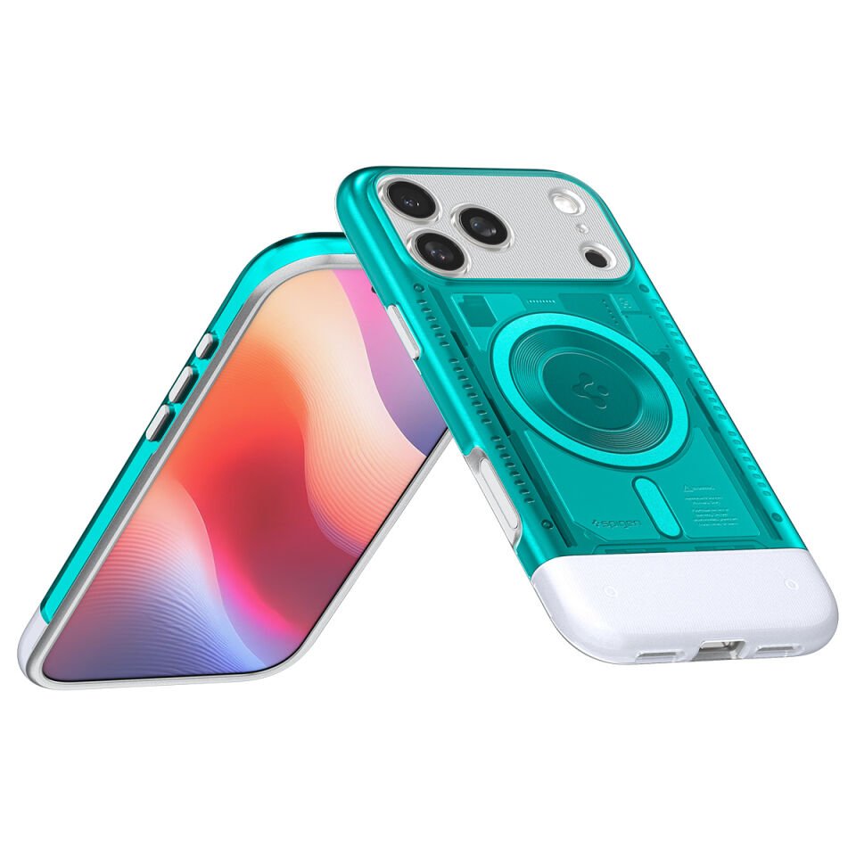 Spigen iPhone 17 Pro MagSafe Kılıf Classic C1 Hava Kanalı Teknolojisi™ Askeri Sınıf Koruma MagFit iMac Tasarım Kapak Bondi Blue
