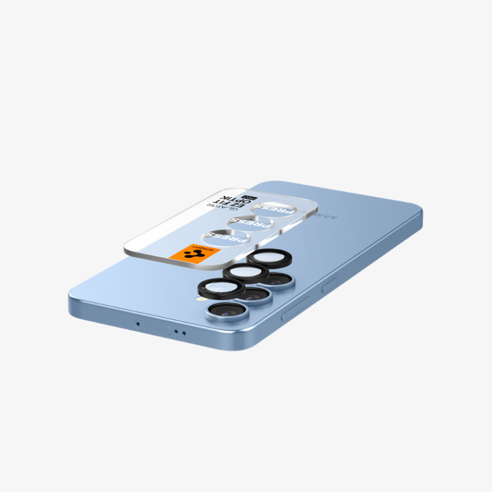 Spigen Galaxy S25 Kamera Lens Camı Koruyucu Glas.tR EZ Fit Optik Pro (2 Adet) Black - AGL09092