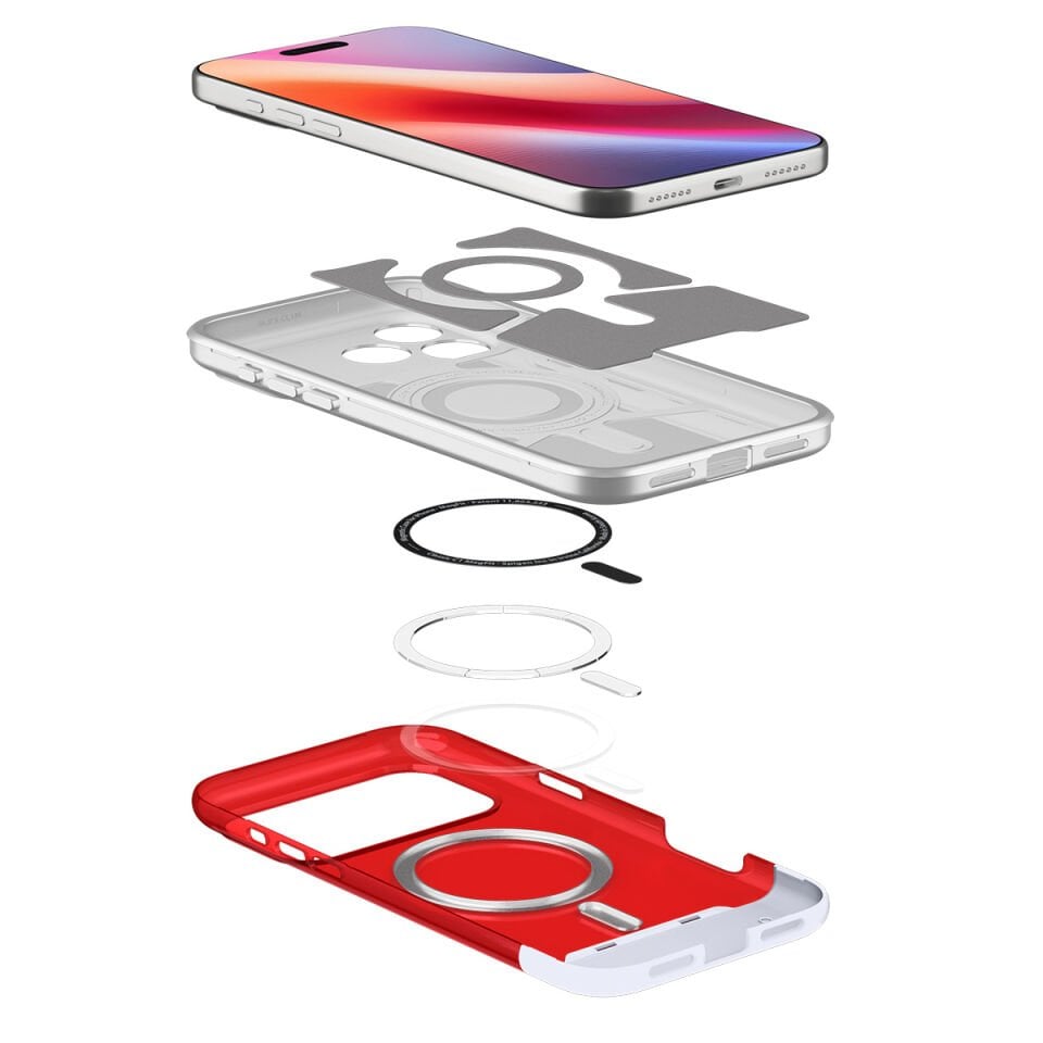Spigen iPhone 17 Pro MagSafe Kılıf Classic C1 Hava Kanalı Teknolojisi™ Askeri Sınıf Koruma MagFit iMac Tasarım Kapak Ruby