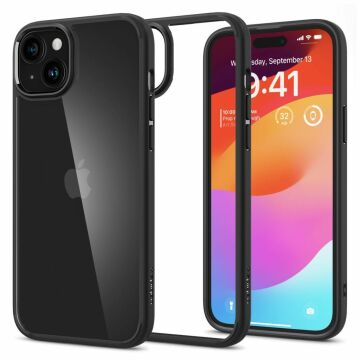 iPhone 15 Plus Kılıf, Spigen Crystal Hybrid Matte Black