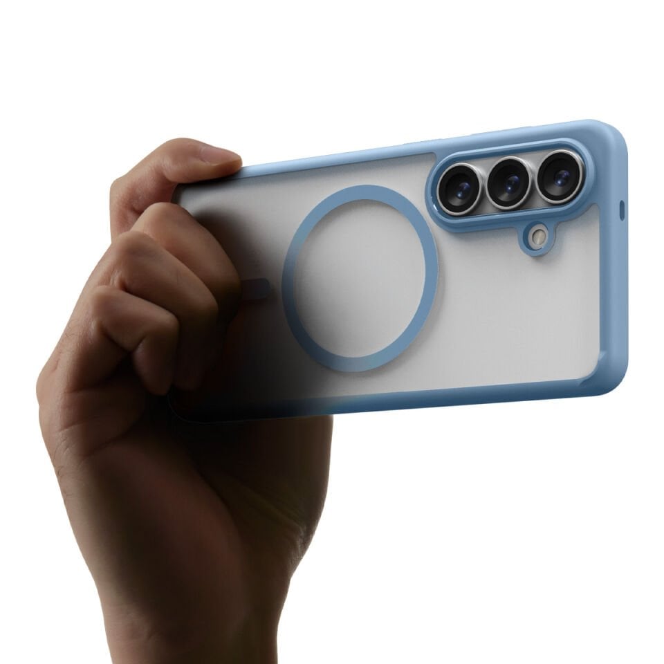 Spigen Samsung Galaxy S26 ile Uyumlu ince Kılıf Ultra Hybrid Sararmaya Dayanıklı DuraClear™ Hava Kanalı Teknolojisi™ Askeri Sınıf Koruma MagFit Şeffaf Kapak Light Blue
