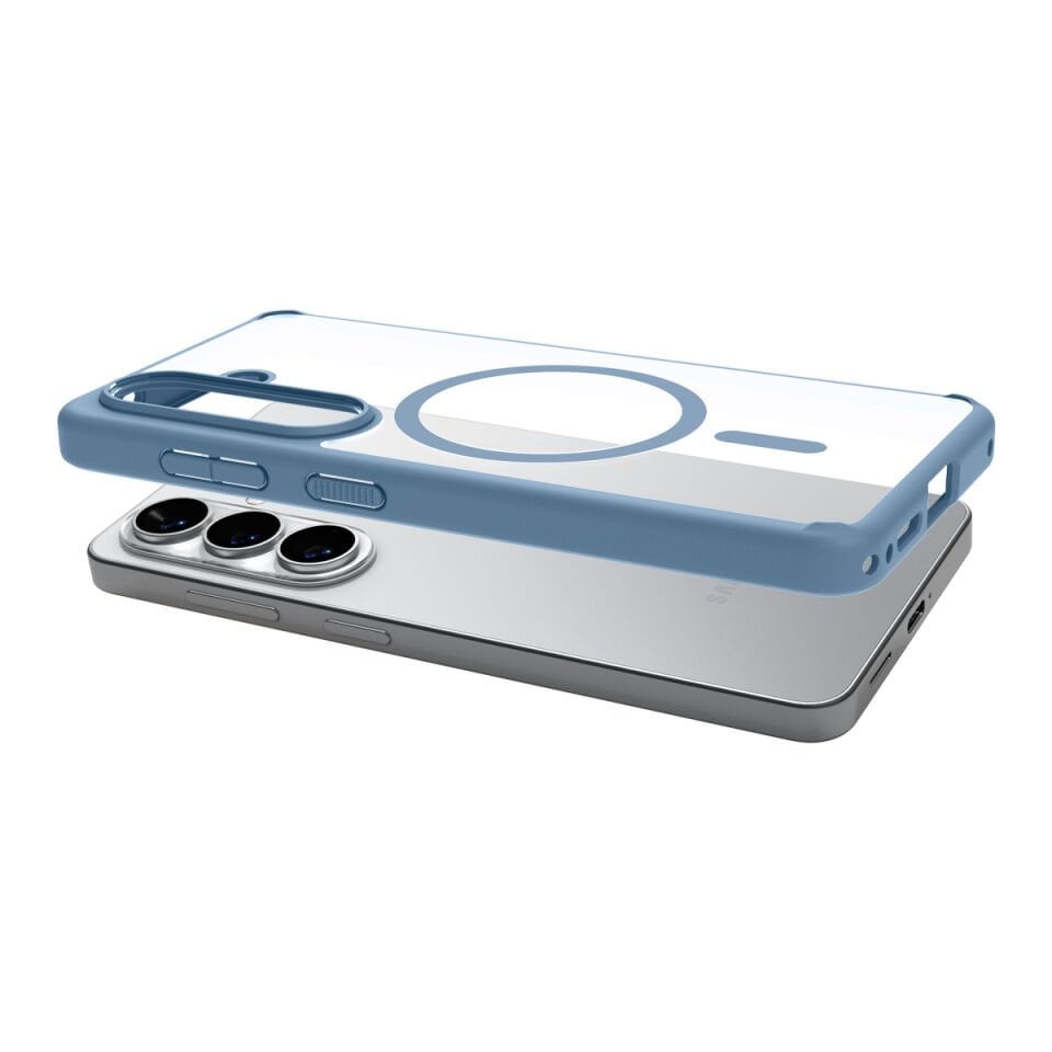 Spigen Samsung Galaxy S26 ile Uyumlu ince Kılıf Ultra Hybrid Sararmaya Dayanıklı DuraClear™ Hava Kanalı Teknolojisi™ Askeri Sınıf Koruma MagFit Şeffaf Kapak Light Blue