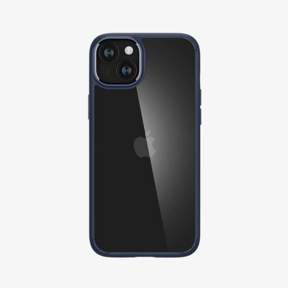 iPhone 15 Plus Kılıf, Spigen Crystal Hybrid Navy Blue