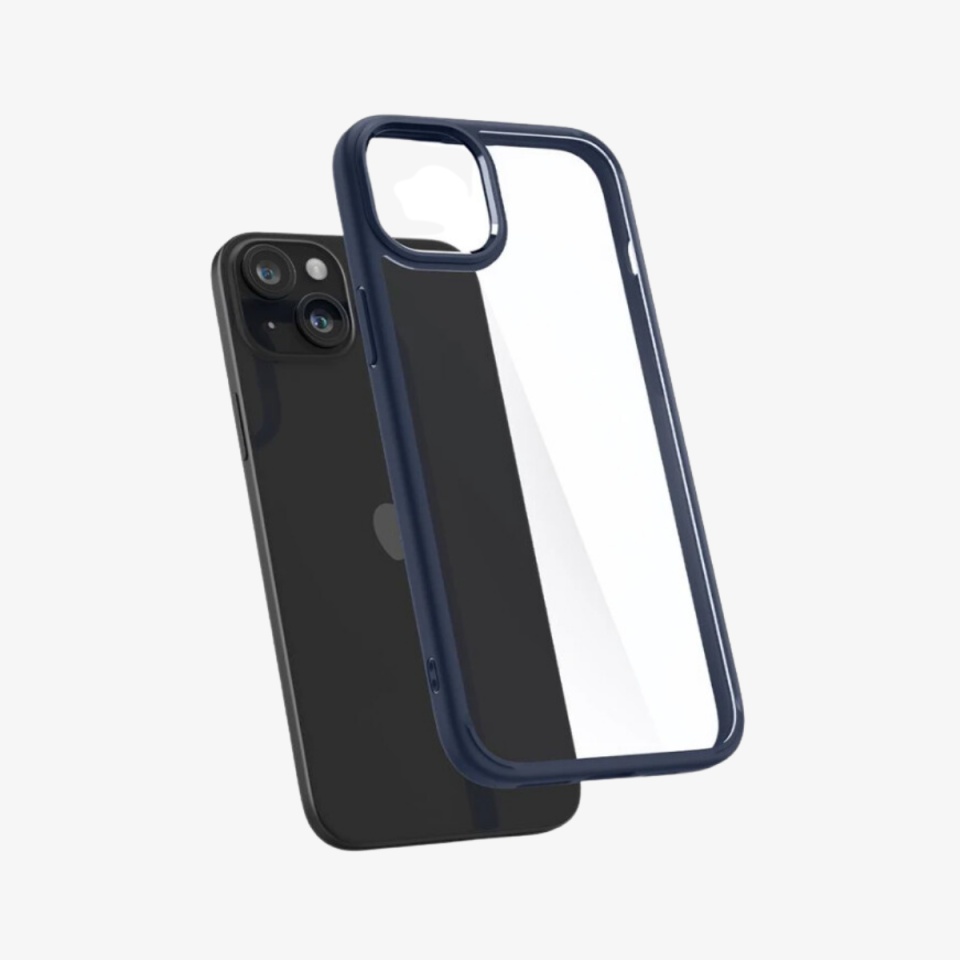 iPhone 15 Plus Kılıf, Spigen Crystal Hybrid Navy Blue