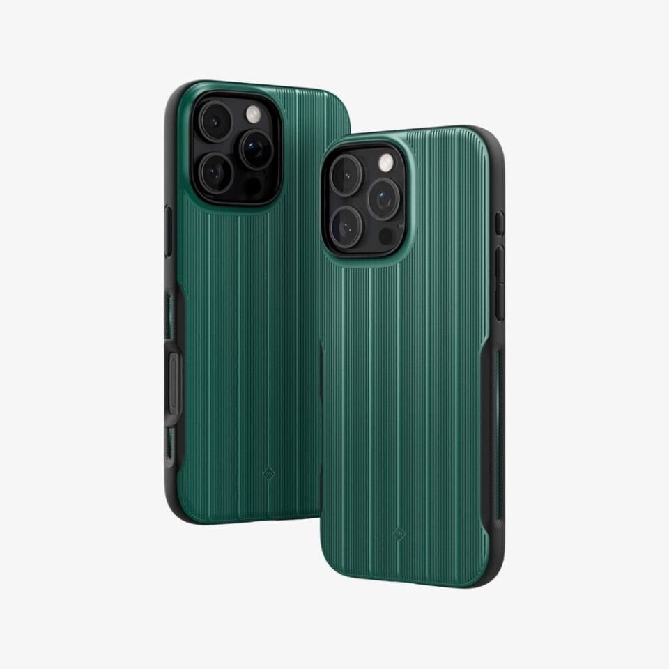 Spigen Caseology iPhone 16 Pro Kılıf Dual Grip Mag MagSafe Özellikli Braided Green