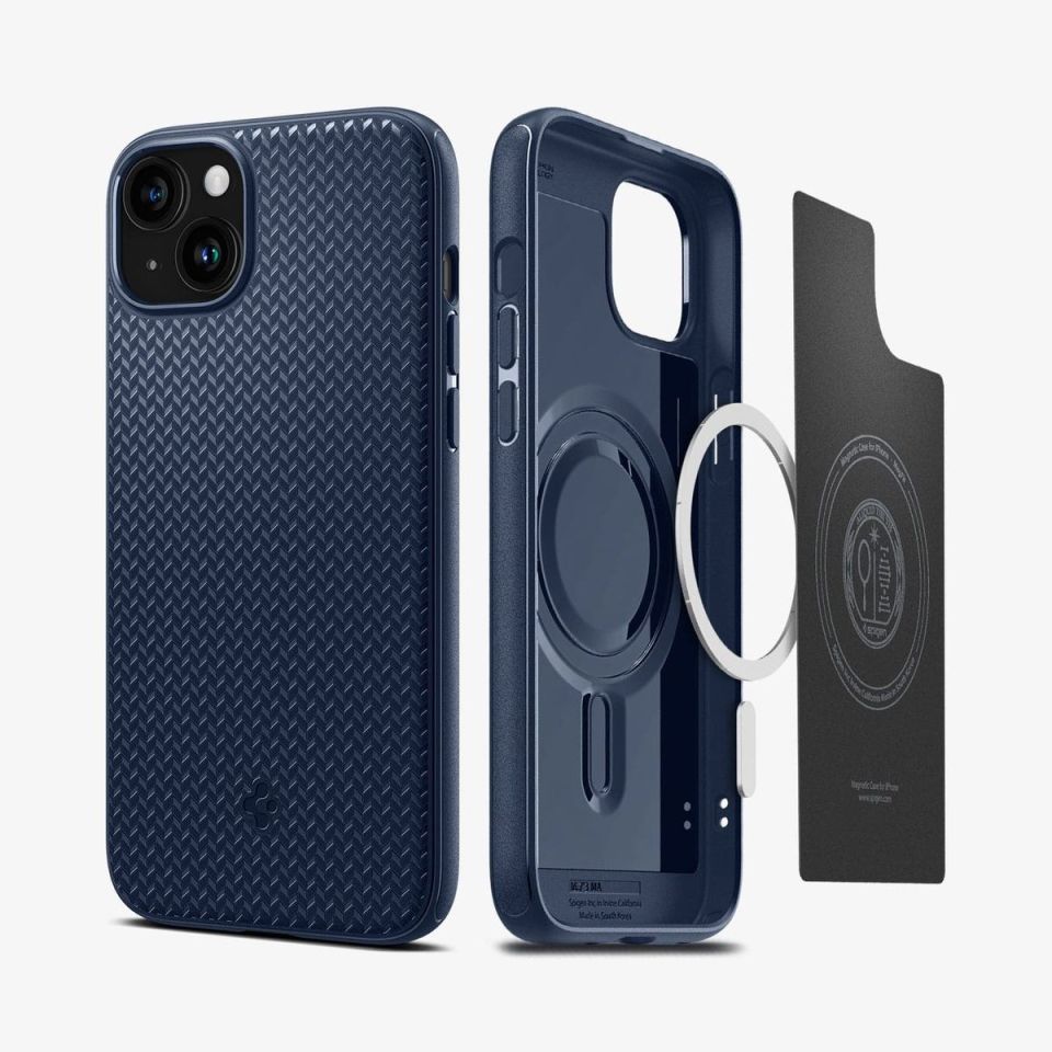 iPhone 15 Plus Kılıf, Spigen Mag Armor MagFit (MagSafe Uyumlu) Navy Blue