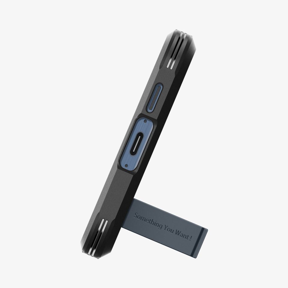 Samsung Galaxy A55 Kılıf, Spigen Tough Armor Metal Slate