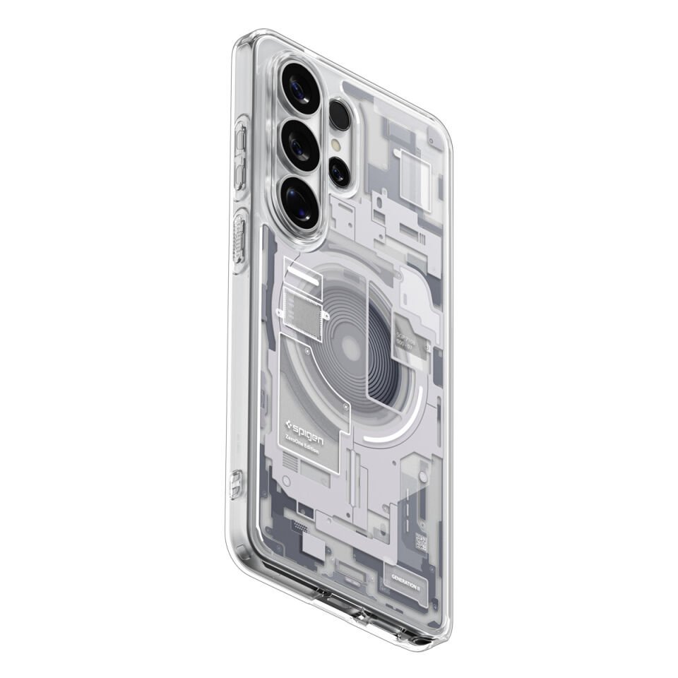 Spigen Samsung Galaxy S26 Ultra ile Uyumlu ince Kılıf Ultra Hybrid Sararmaya Dayanıklı DuraClear™ Hava Kanalı Teknolojisi™ Askeri Sınıf Koruma MagFit Şeffaf Kapak Zero One White