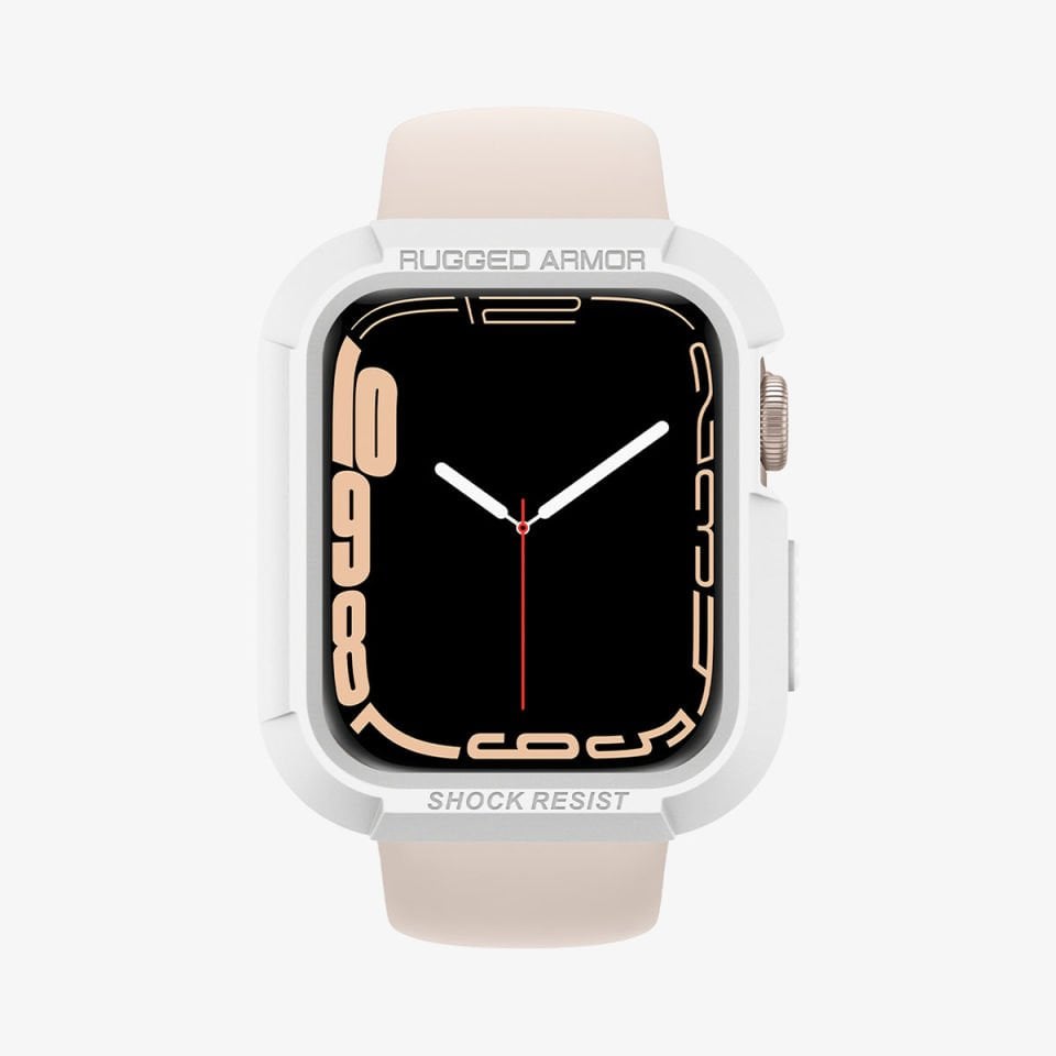 Spigen Apple Watch 41mm/40mm (Seri 9/8/SE2/7/6/SE/5/4) Kılıf Rugged Armor White