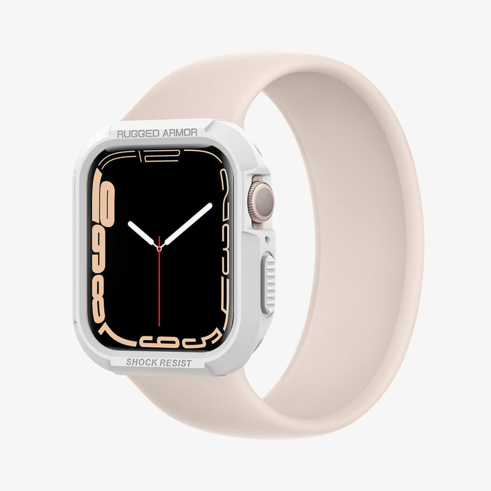 Spigen Apple Watch 41mm/40mm (Seri 9/8/SE2/7/6/SE/5/4) Kılıf Rugged Armor White