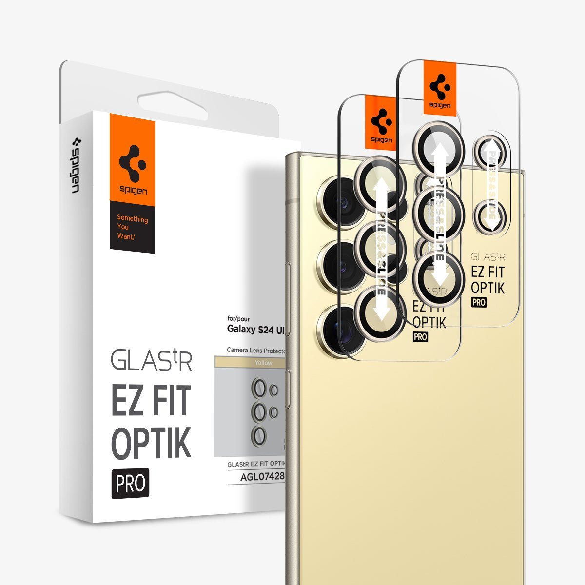 Spigen Galaxy S24 Ultra Kamera Lens Camı Koruyucu Glas.tR EZ Fit Optik Pro (2 Adet)