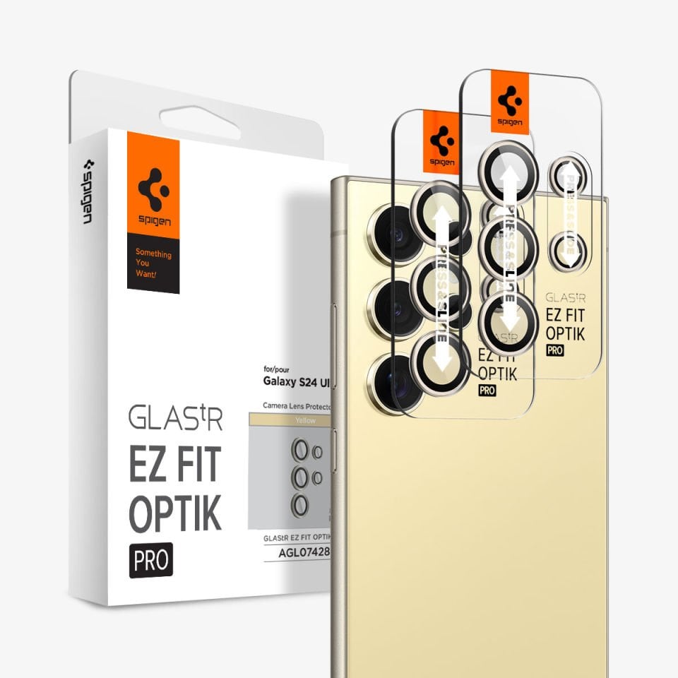 Spigen Galaxy S24 Ultra Kamera Lens Camı Koruyucu Glas.tR EZ Fit Optik Pro (2 Adet)