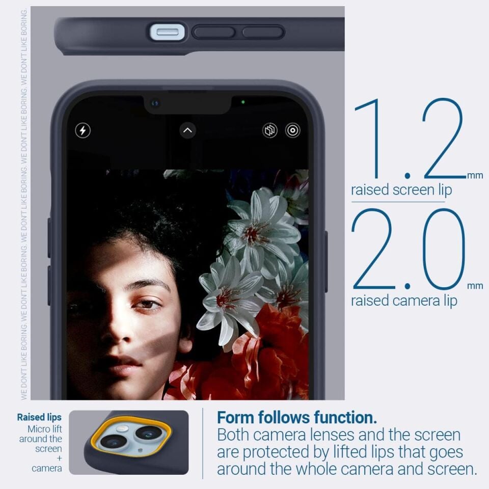 Spigen Caseology iPhone 14 / 13 Kılıf Nano Pop 360 + Cam Ekran Koruyucu (2 Adet) Blueberry Navy