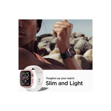 Spigen Apple Watch 44mm (Seri SE2/6/SE/5/4) Kılıf Thin Fit Rose Gold