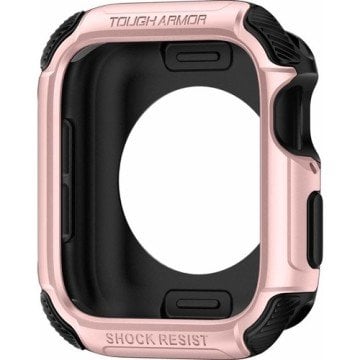 Apple Watch Serisi (44mm) ile uyumlu Kılıf, Spigen Tough Armor Rose Gold