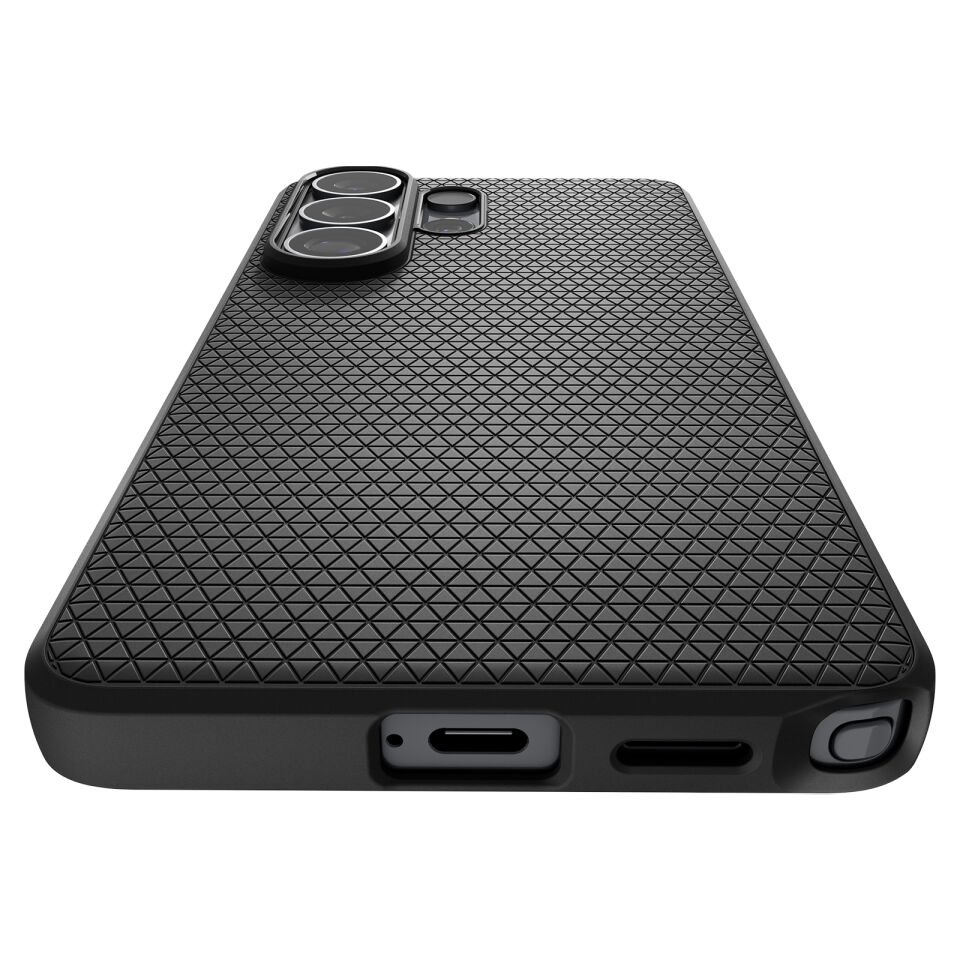 Spigen Samsung Galaxy S26 Ultra ile Uyumlu ince Kılıf Liquid Air Hava Kanalı Teknolojisi™ Askeri Sınıf Koruma Dokulu Yüzey Kapak Matte Black