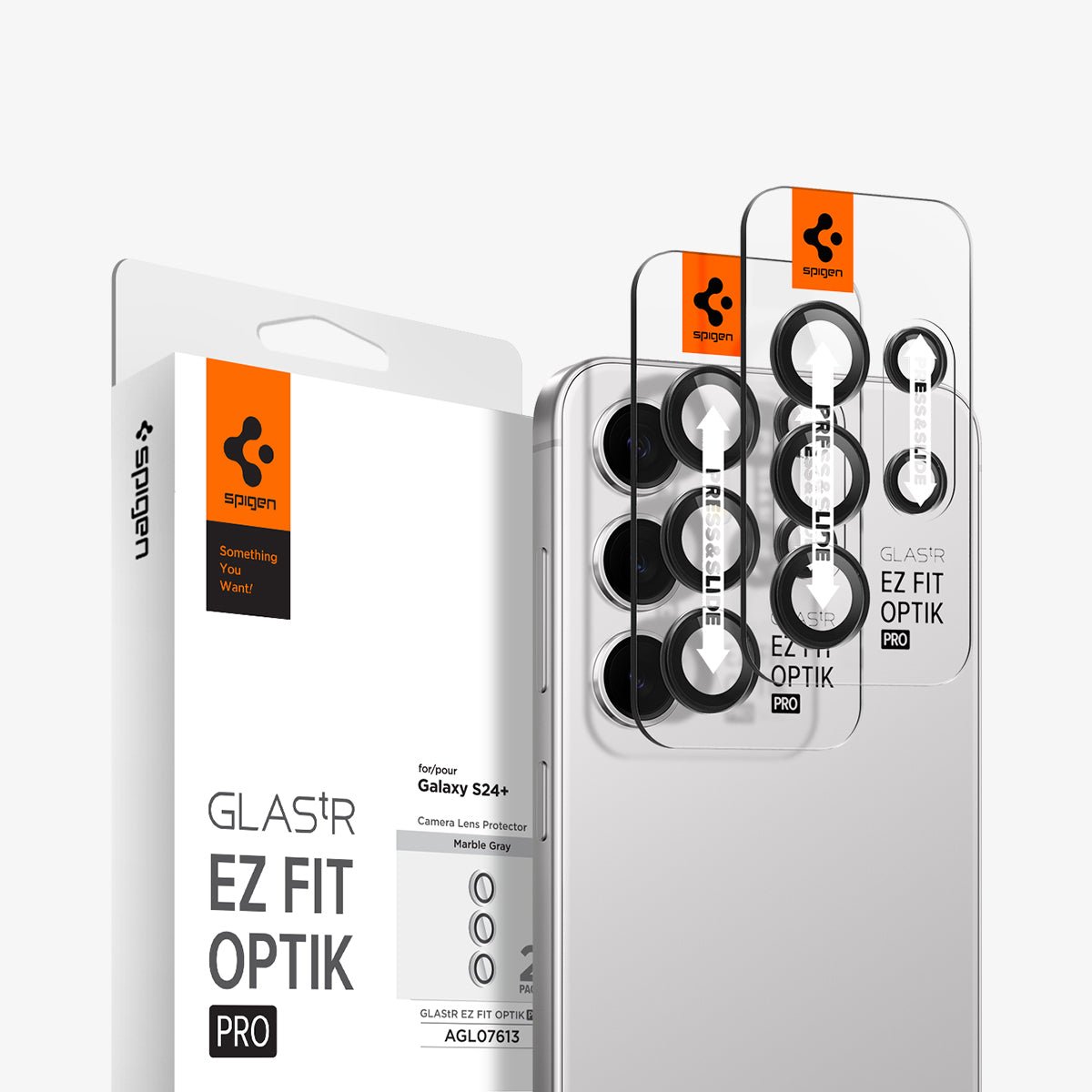 Spigen Galaxy S24 Plus Kamera Lens Camı Koruyucu Glas.tR EZ Fit Optik Pro (2 Adet)