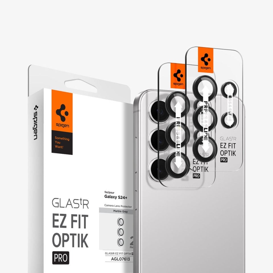 Spigen Galaxy S24 Plus Kamera Lens Camı Koruyucu Glas.tR EZ Fit Optik Pro (2 Adet)