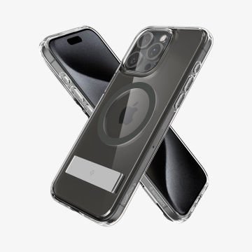 Spigen iPhone 15 Pro Max Kılıf Ultra Hybrid S MagFit MagSafe özellikli Kickstand Graphite